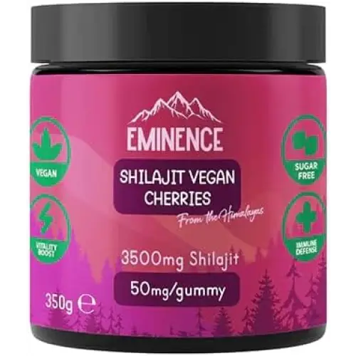 Eminence 7000mg Shilajit Vegan Gummies 350g - Cherries - Nootropics & Supplements