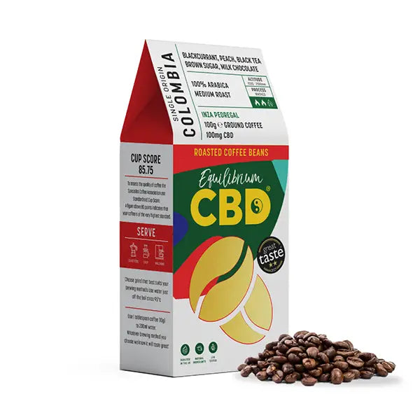Equilibrium CBD 100mg Full Spectrum Whole Coffee Beans - 100g - CBD Products