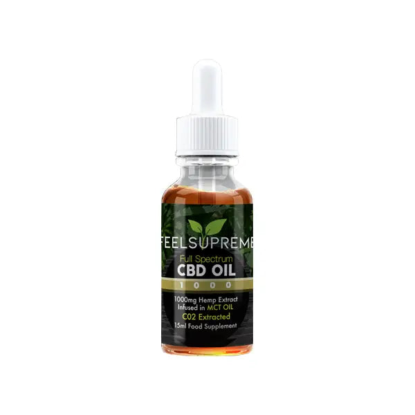 Feel Supreme 1000mg Full Spectrum CBD In MCT Oil - 15ml - CBD Products