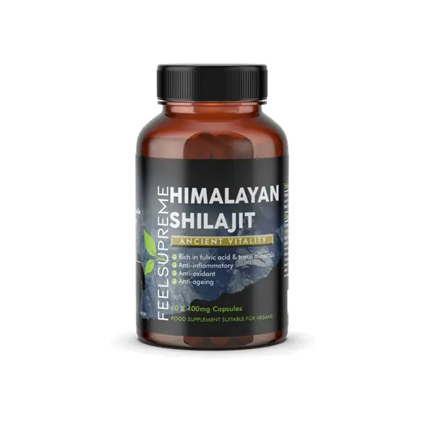 Feel Supreme 24000mg Himalayan Shilajit Capsules - 60 Caps - Nootropics & Supplements