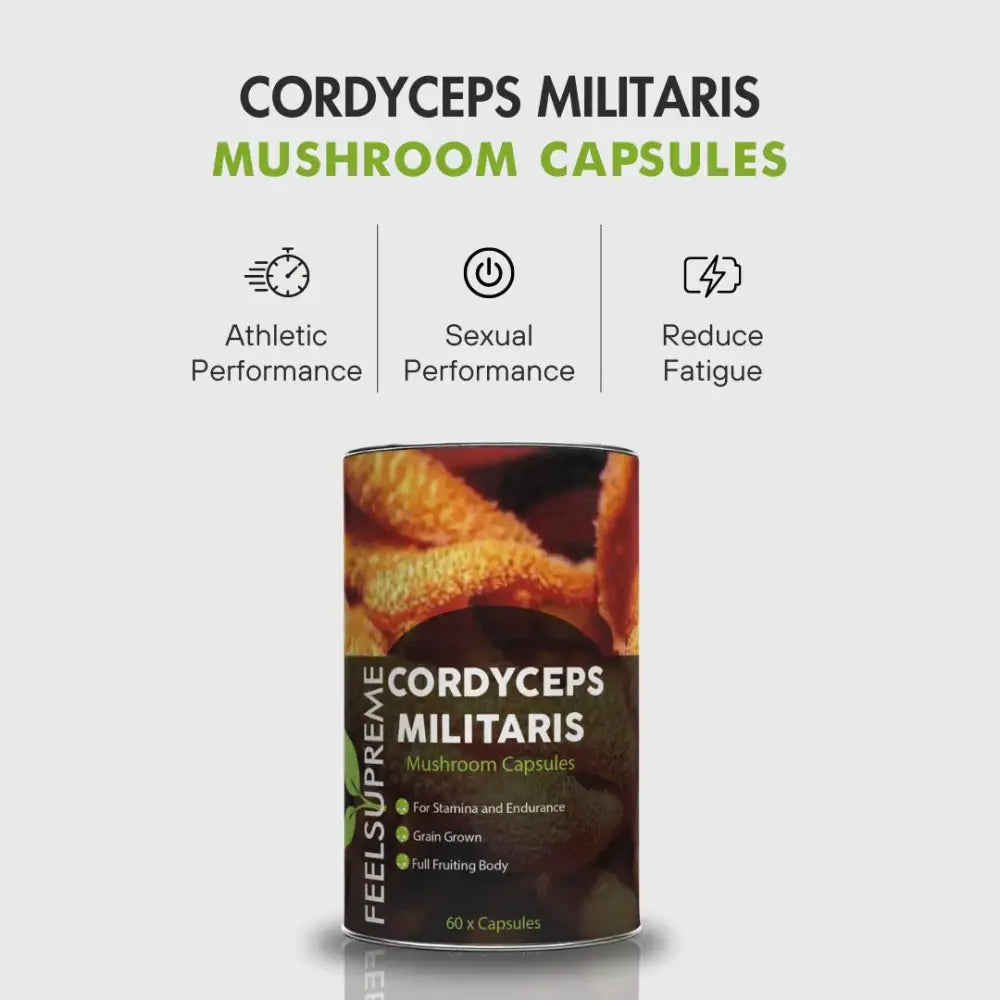 Feel Supreme 30000mg Cordyceps Militaris Capsules - 60 Caps - CBD Products
