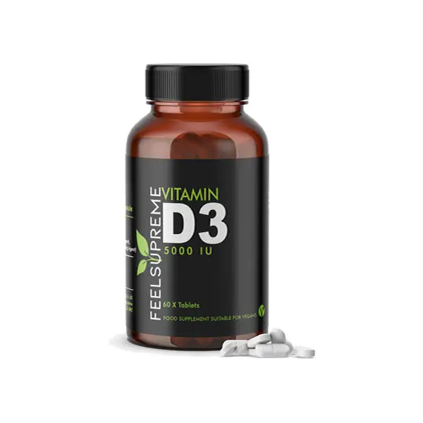 Feel Supreme 5000iu Vitamin D High Dose Tablets - 60 Tabs - CBD Products