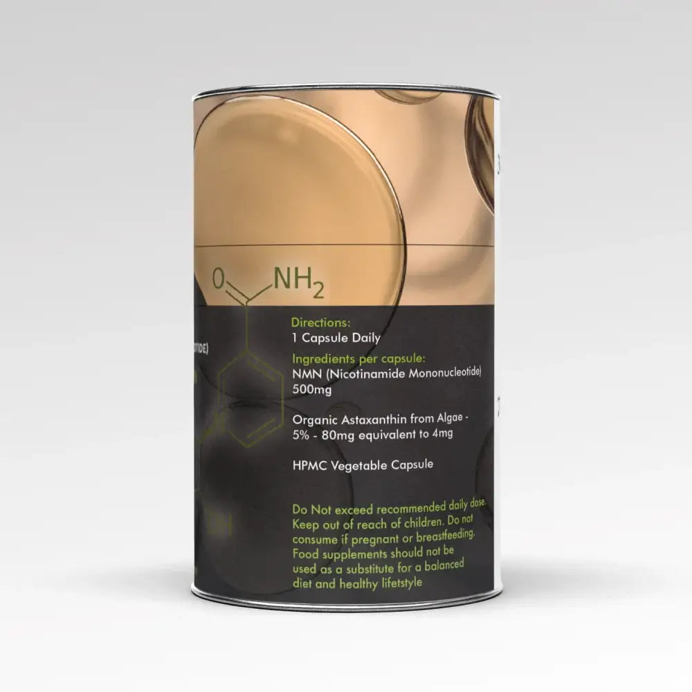 Feel Supreme 500mg NMN + Astaxanthin Supplement Capsules - 60 Caps - Nootropics & Supplements