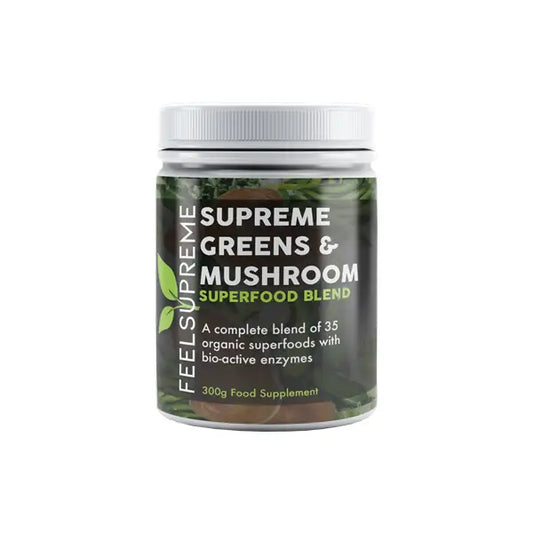 Feel Supreme Supreme Greens & Mushroom Superfood Blend - 300g - Nootropics & Supplements