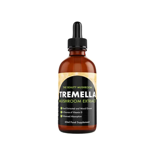 Tremella Mushroom Extract in a Brown Glass Bottle for Feel Supreme Liquid Tincture