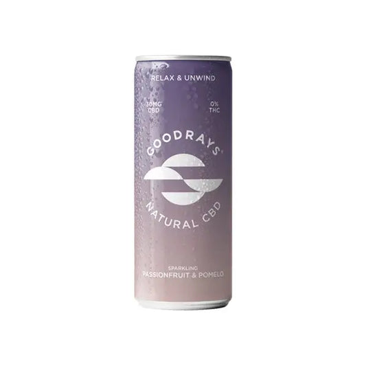 Goodrays 30mg CBD Passionfruit & Pomelo Seltzer 250ml - CBD Products