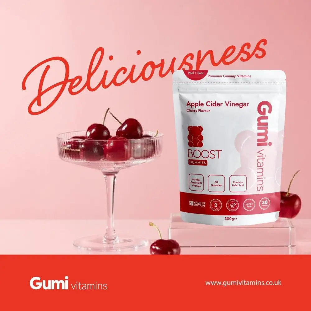 Gumi Vitamins Boost Apple Cider Vinegar Gummies - 60 Gummies - Nootropics & Supplements