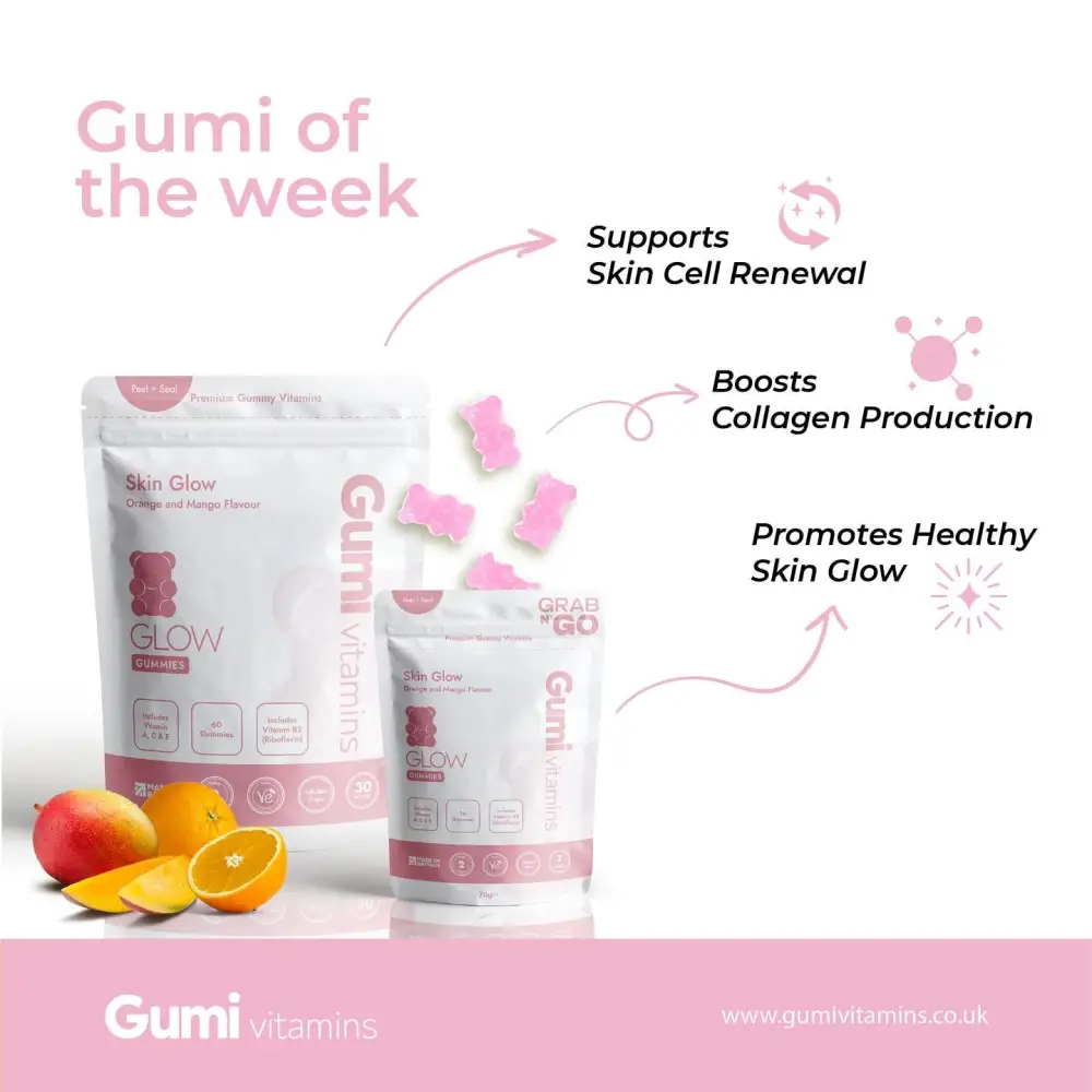 Gumi Vitamins Glow Skin Glow Gummies - 60 Gummies - Nootropics & Supplements