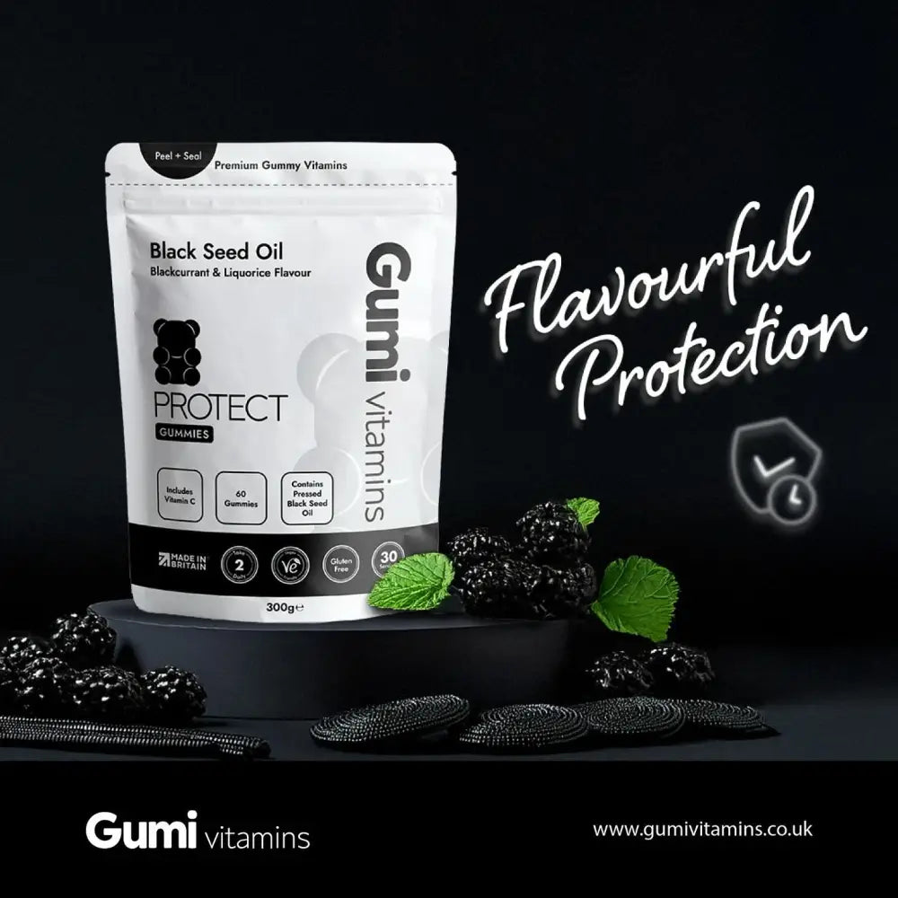 Gumi Vitamins Protect Black Seed Oil Gummies - 60 Gummies - Nootropics & Supplements