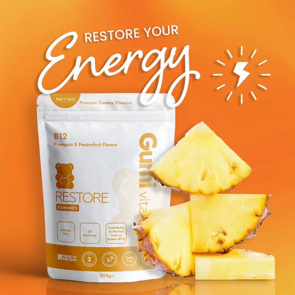 Gumi Vitamins Restore B12 Gummies - 60 Gummies - Nootropics & Supplements