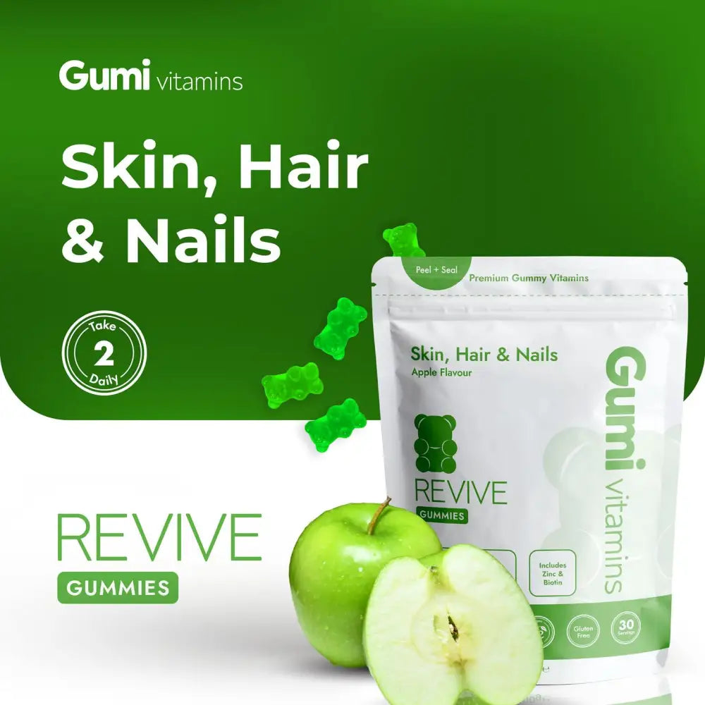 Gumi Vitamins Revive Skin Hair & Nails Gummies - 60 Gummies - Nootropics & Supplements