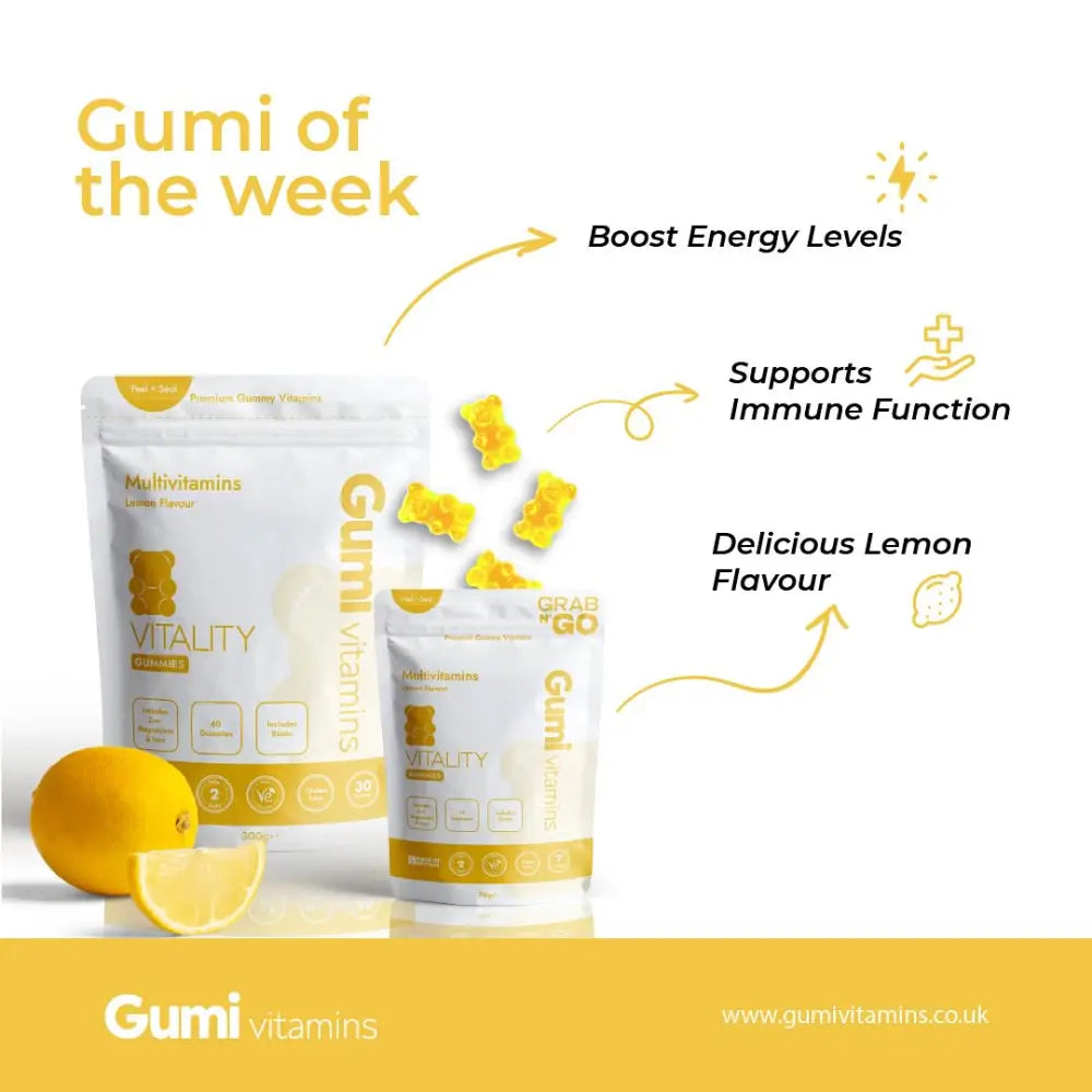 Gumi Vitamins Vitality Multivitamins Gummies - 60 Gummies - Nootropics & Supplements