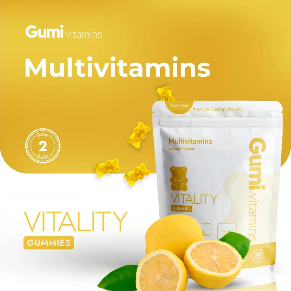 Gumi Vitamins Vitality Multivitamins Gummies - 60 Gummies - Nootropics & Supplements