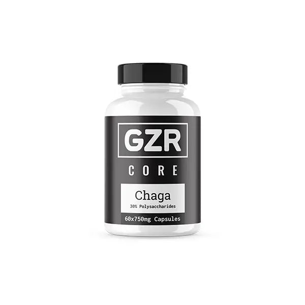 GZR 750mg Chaga Capsules - 60 Capsules - Nootropics & Supplements