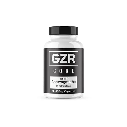 GZR 750mg KSM-66 Ashwagandha Capsules - 60 Capsules - Nootropics & Supplements