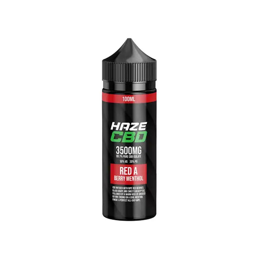 Haze 3500mg CBD E-Liquid 100ml (50VG/50PG) - Red A - CBD Products