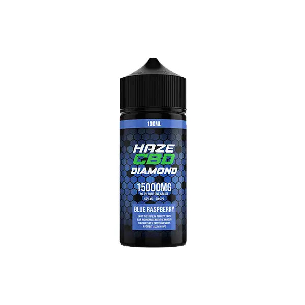 Haze CBD Diamond 15000mg CBD E-Liquid 100ml - Blue Raspberry - CBD Products