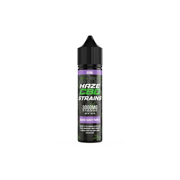 Haze CBD Strains 3000mg CBD E-Liquid 50ml Shortfill 0mg (50VG/50PG) - CBD Products