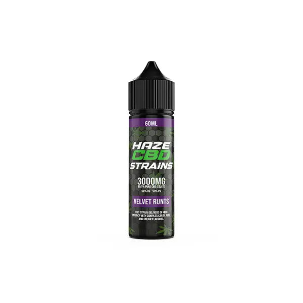 Haze CBD Strains 3000mg CBD E-Liquid 50ml Shortfill 0mg (50VG/50PG) - CBD Products