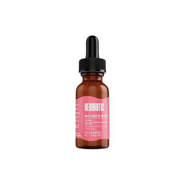 Hembiotic 1000mg Broad-Spectrum Functional CBD Oil - 15ml - CBD Products