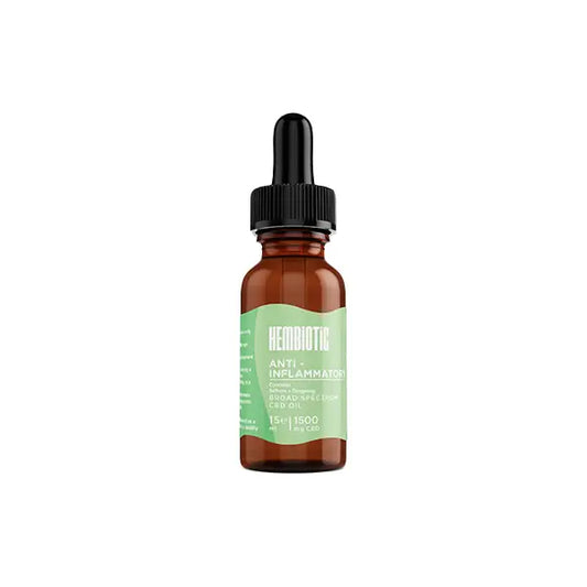 Hembiotic 1500mg Broad-Spectrum Functional CBD Oil - 15ml - Anti-Inflammatory - CBD Products