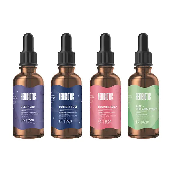 Hembiotic 2500mg Broad-Spectrum Bulk Functional CBD Oil - 50ml - CBD Products