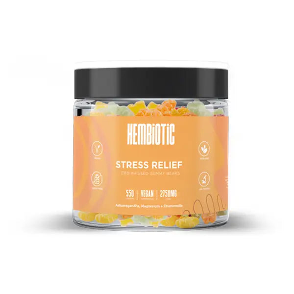 Hembiotic 2750mg Bulk Functional CBD Gummy Bears - 550g - CBD Products