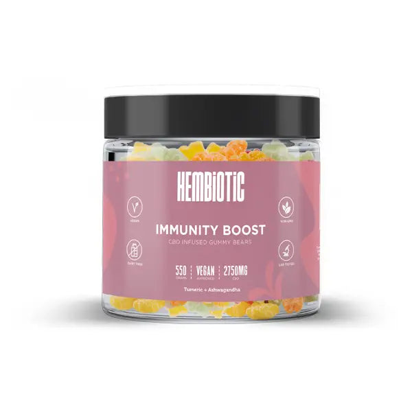 Hembiotic 2750mg Bulk Functional CBD Gummy Bears - 550g - CBD Products