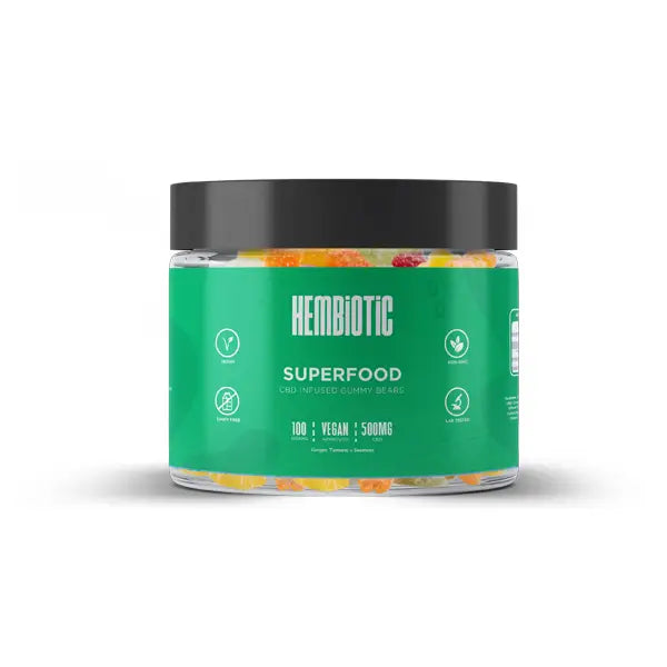 Hembiotic 500mg Functional CBD Gummy Bears - 100g - CBD Products