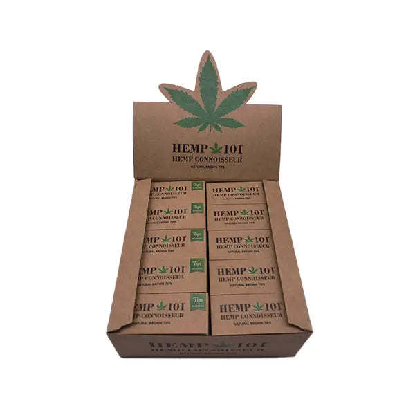 Hemp 101 Hemp Connoisseur Natural Brown Tips 50 Booklets - Smoking Products