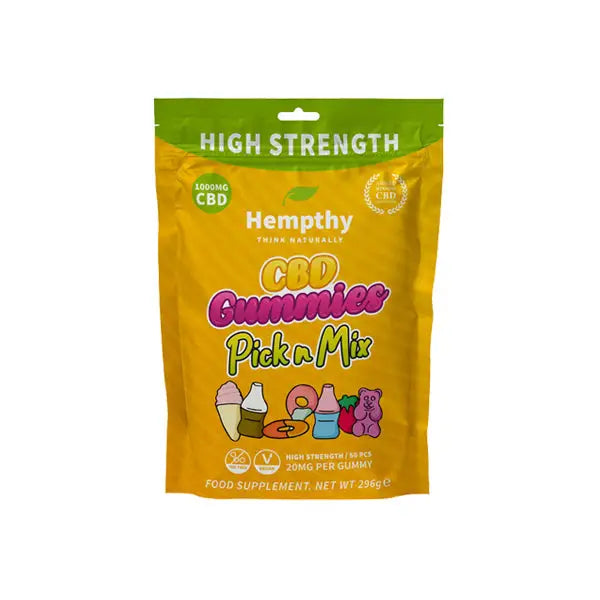 Hempthy 1000mg CBD Pick n Mix Gummies - 50 Pieces - CBD Products