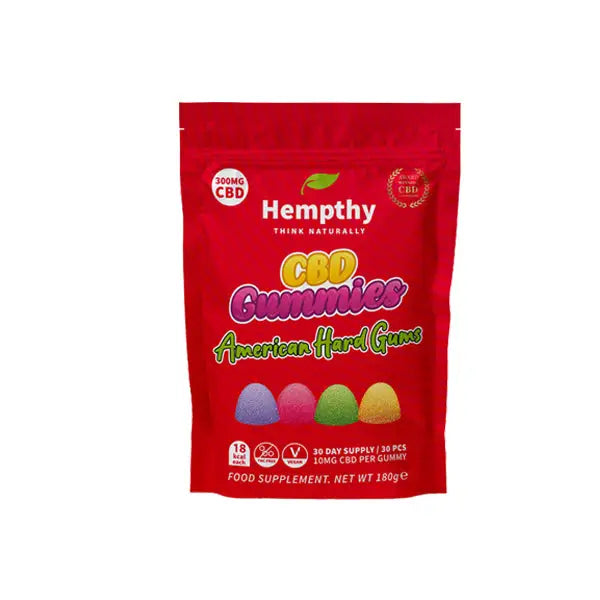 Hempthy 300mg CBD Gummies 30 Ct Pouch - CBD Products
