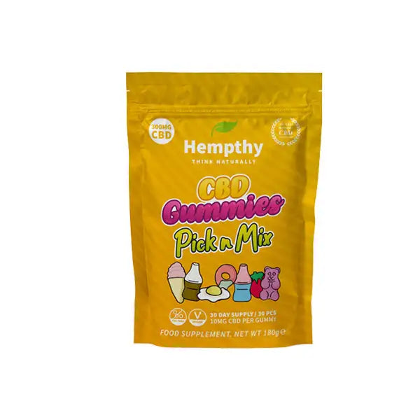 Hempthy 300mg CBD Gummies 30 Ct Pouch CBD Products