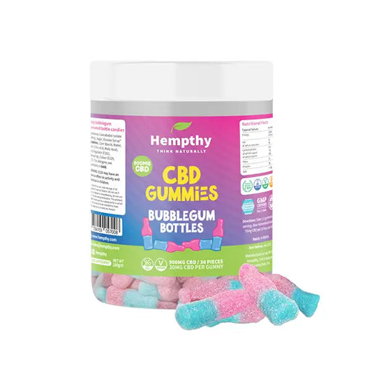 Hempthy 900mg CBD Bubblegum Bottles - 30 Pieces - CBD Products