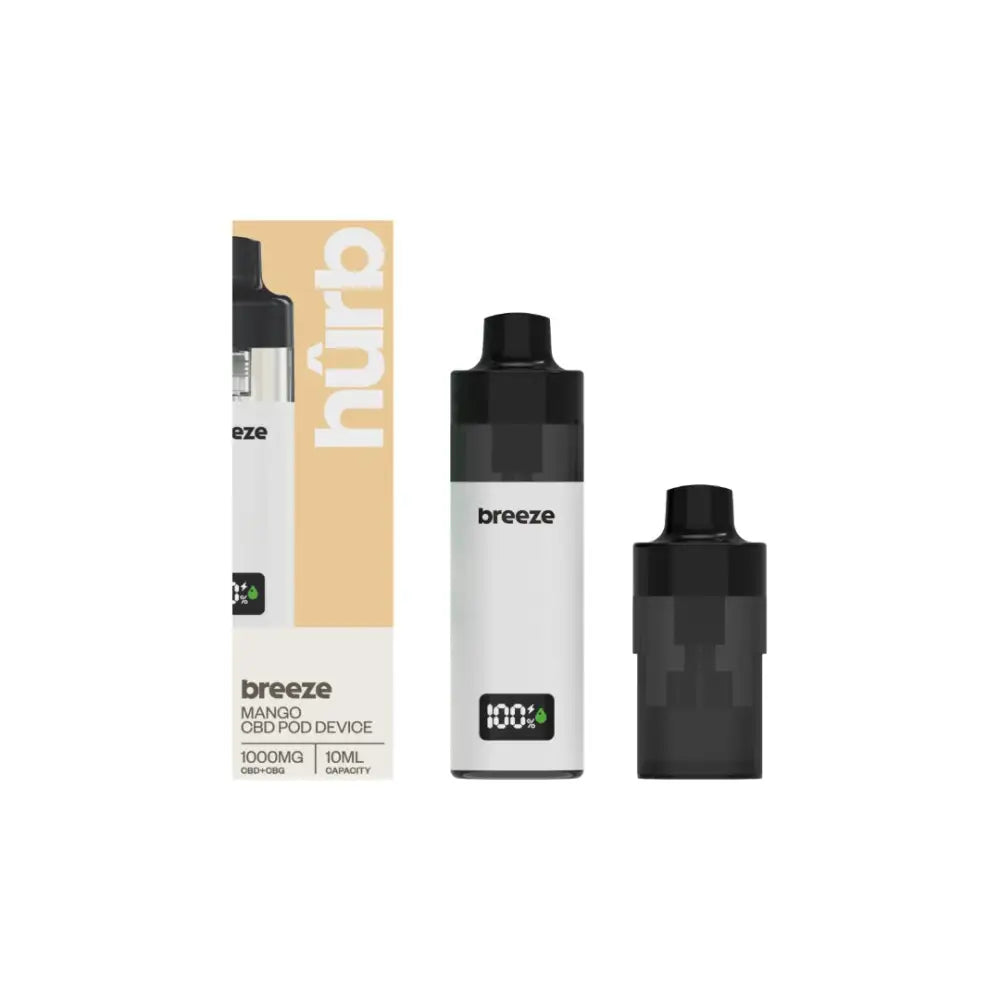 Hurb Breeze CBD 1000mg Prefilled Pod 10ml  + Pod Vape Device - CBD Products