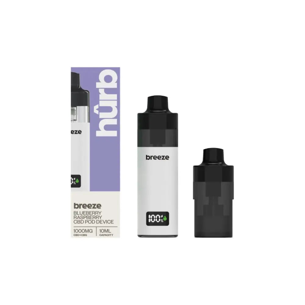 Hurb Breeze CBD 1000mg Prefilled Pod 10ml + Pod Vape Device - CBD Products
