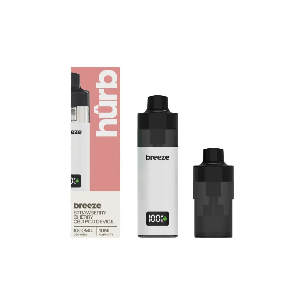 Hurb Breeze CBD 1000mg Prefilled Pod 10ml  + Pod Vape Device - CBD Products