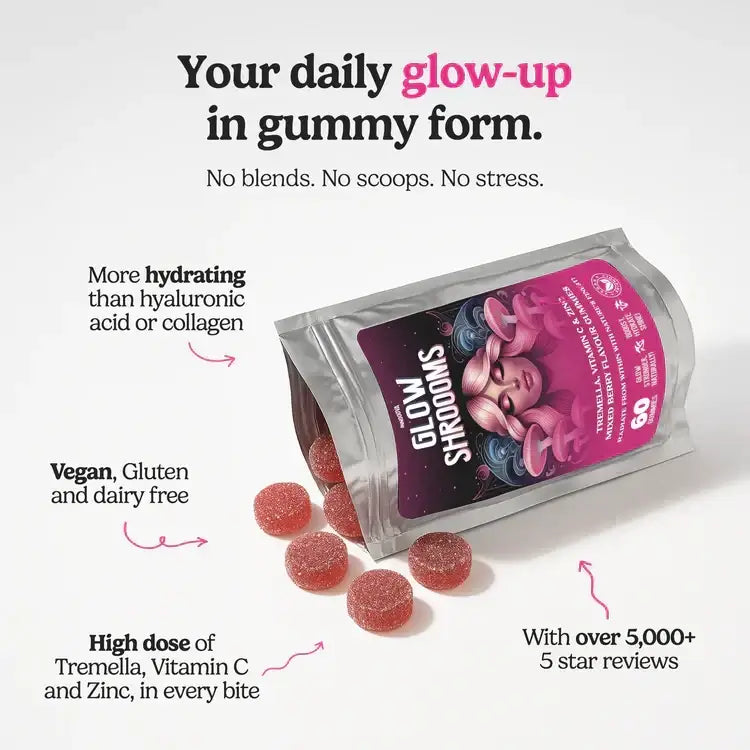 Innooova Glow Shrooms Gummies Full Pack - 60 Gummies - Nootropics & Supplements