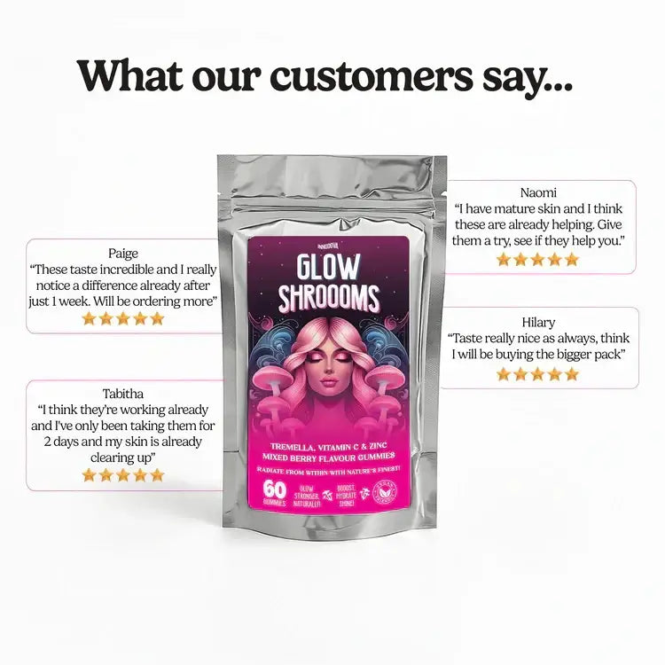 Innooova Glow Shrooms Gummies Full Pack - 60 Gummies - Nootropics & Supplements