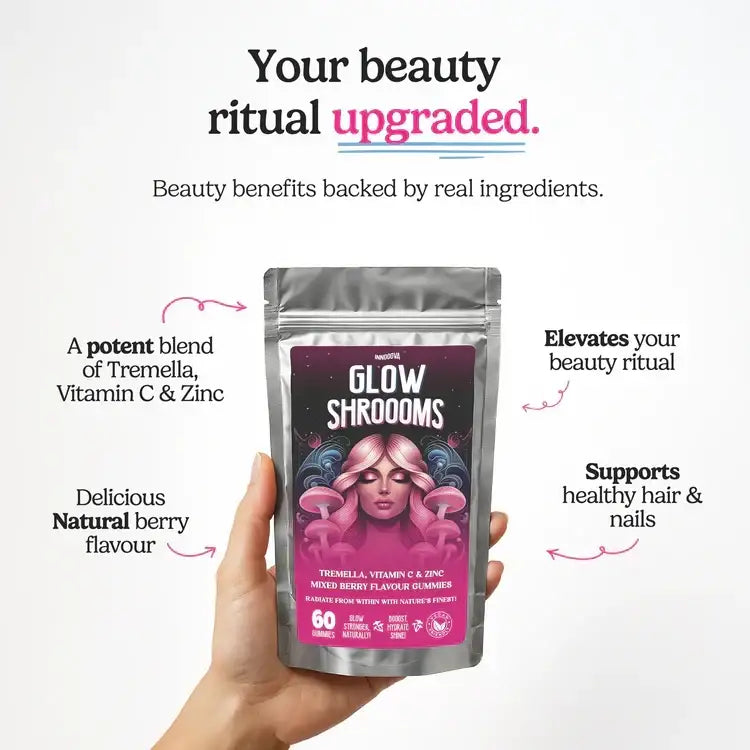 Innooova Glow Shrooms Gummies Full Pack - 60 Gummies - Nootropics & Supplements