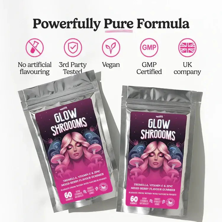 Innooova Glow Shrooms Gummies Full Pack - 60 Gummies - Nootropics & Supplements