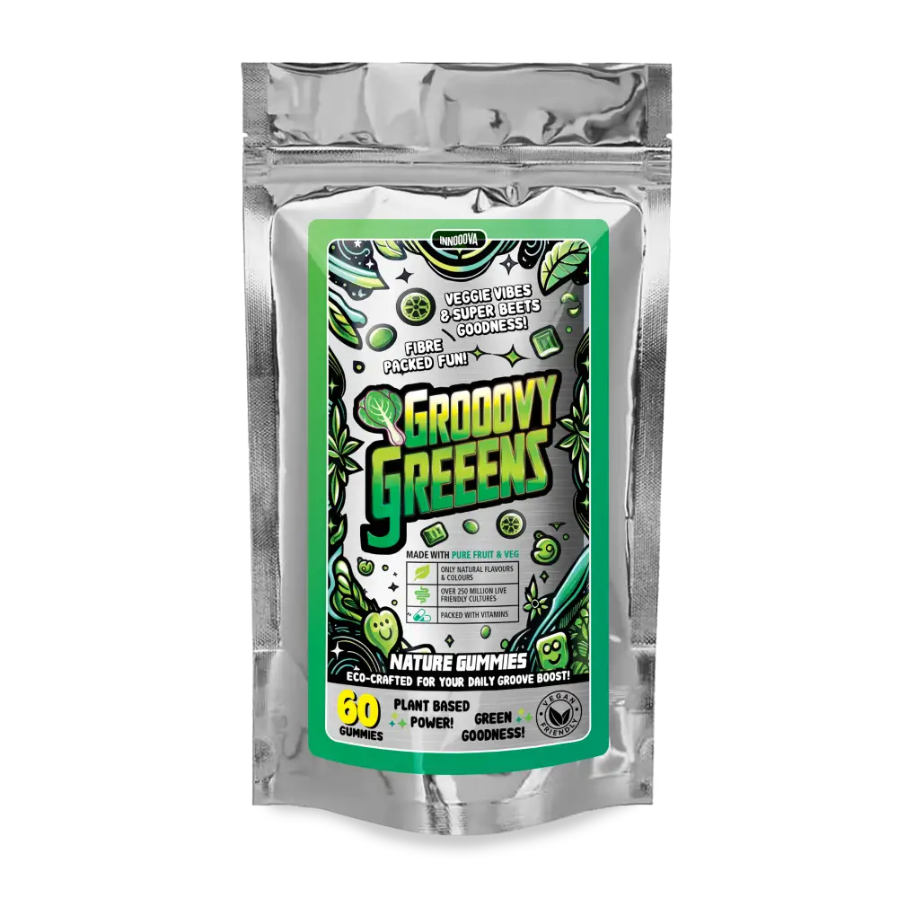 Innooova Grooovy Greeens Gummies Full Pack - 60 Gummies - Nootropics & Supplements
