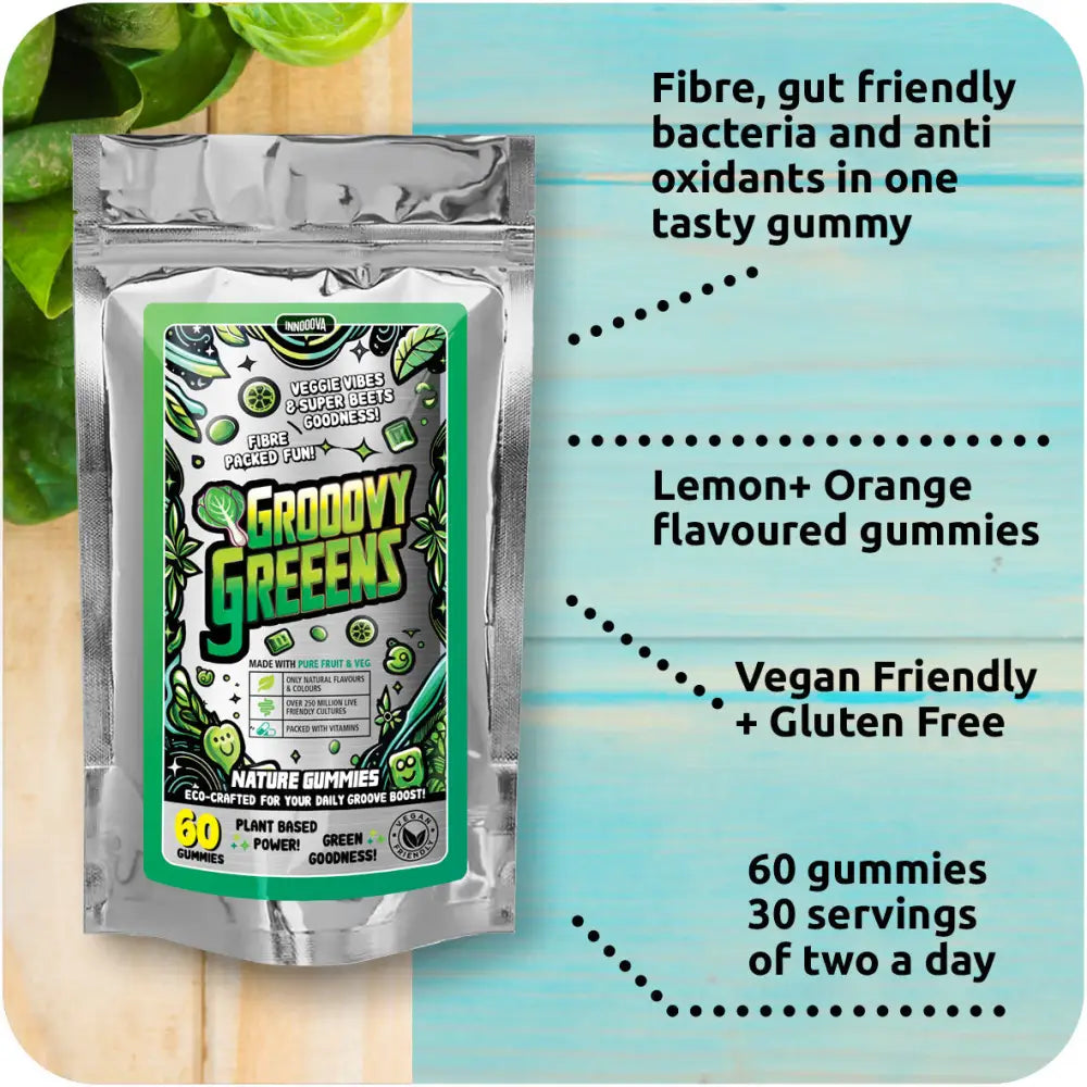 Innooova Grooovy Greeens Gummies Trial Pack - 10 Gummies - Nootropics & Supplements