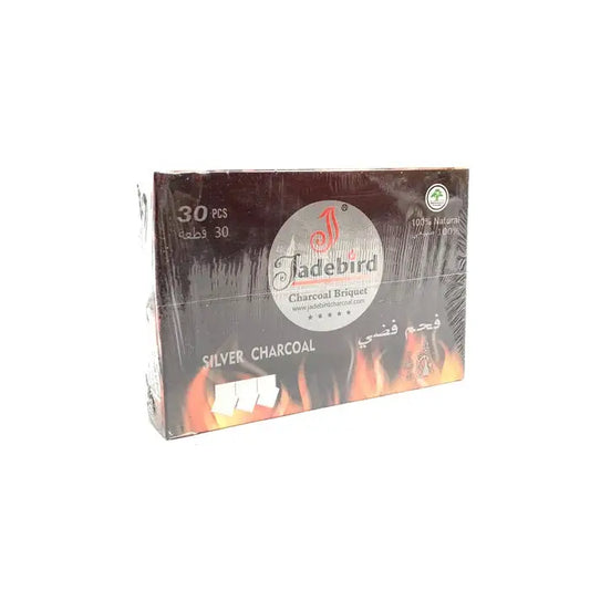 JadeBird Shisha Hookah Silver Charcoal (30 pieces) - Smoking Products