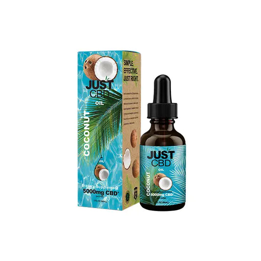 Just CBD 5000mg Coconut Oil Tincture - 30ml - CBD Products