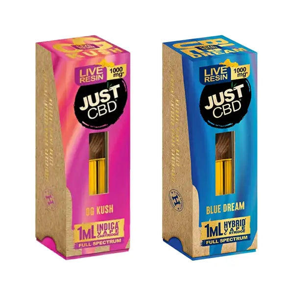Just CBD Full Spectrum Live Resin 1000mg Signature Cartridges - 1ml - CBD Products