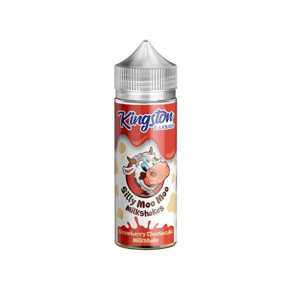 Kingston Silly Moo Moo Milkshakes 120ml Shortfill 0mg (70VG/30PG) - Strawberry Cheesecake - Vaping Products