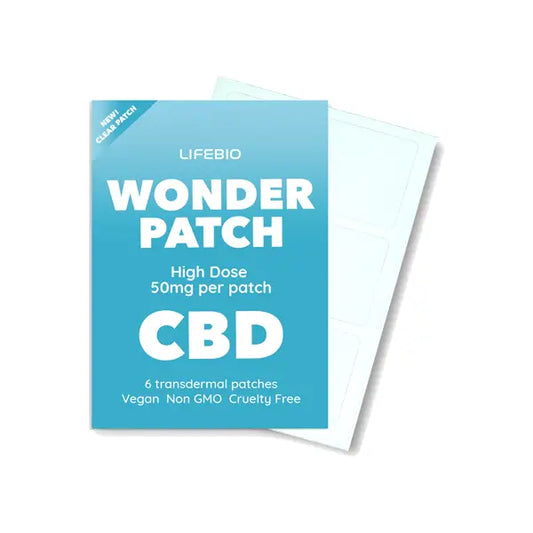 Lifebio 300mg CBD Wonderpatch transdermal patches for natural relief and wellness
