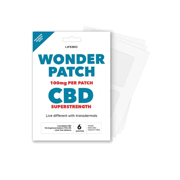 Lifebio 600mg CBD Superstrength Wonderpatch - 6 Patches - CBD Products