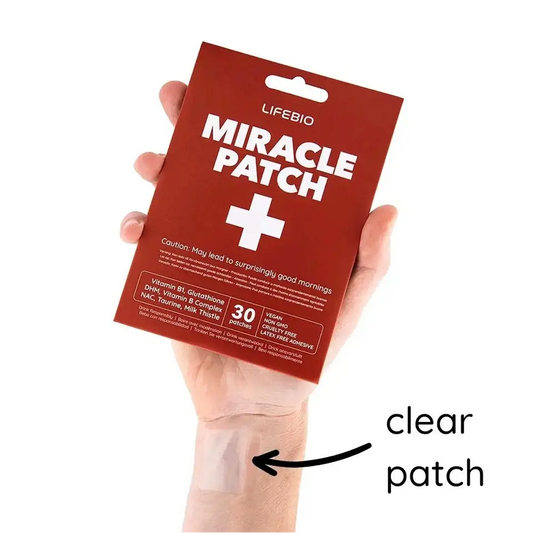Lifebio Miracle Party Patch UK: Post-Night-Out Topical Vitamin & Botanical Patch | DHM Glutathione & B Complex - 30
